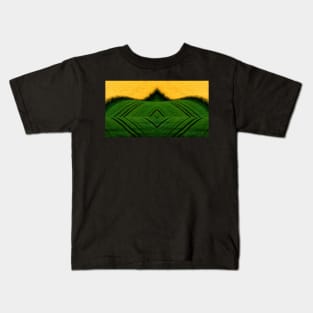 PATTERNS IN GREEN AND YELLOW Kids T-Shirt